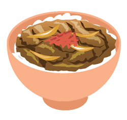 牛丼のイラスト