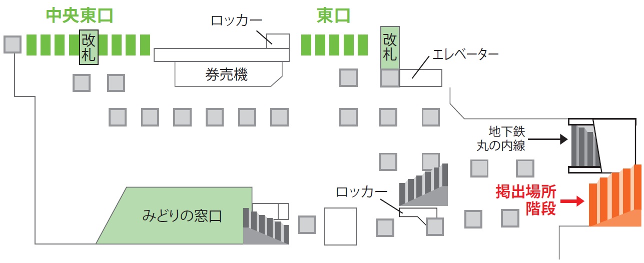 階段ステップ広告掲出場所