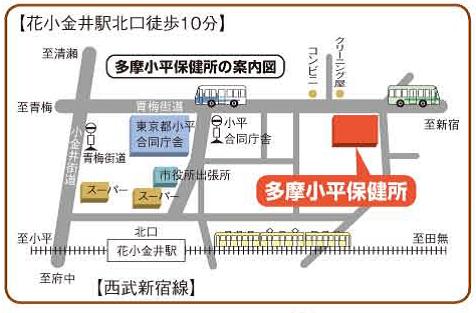 図　多摩小平保健所への道の案内図