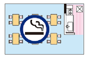 喫煙可能店の図