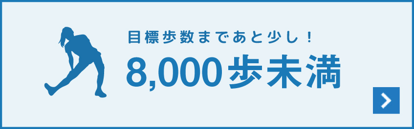 目指せ！　目標歩数　8,000歩未満